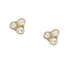 Thumbnail Image 1 of Fossil Sutton Trio Glitz Gold Tone Stud Earrings