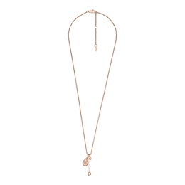 Fossil Rose Gold Tone Mother Of Pearl Mosaic Pendant