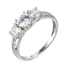 Thumbnail Image 1 of 9ct White Gold Three Stone Cubic Zirconia Ring
