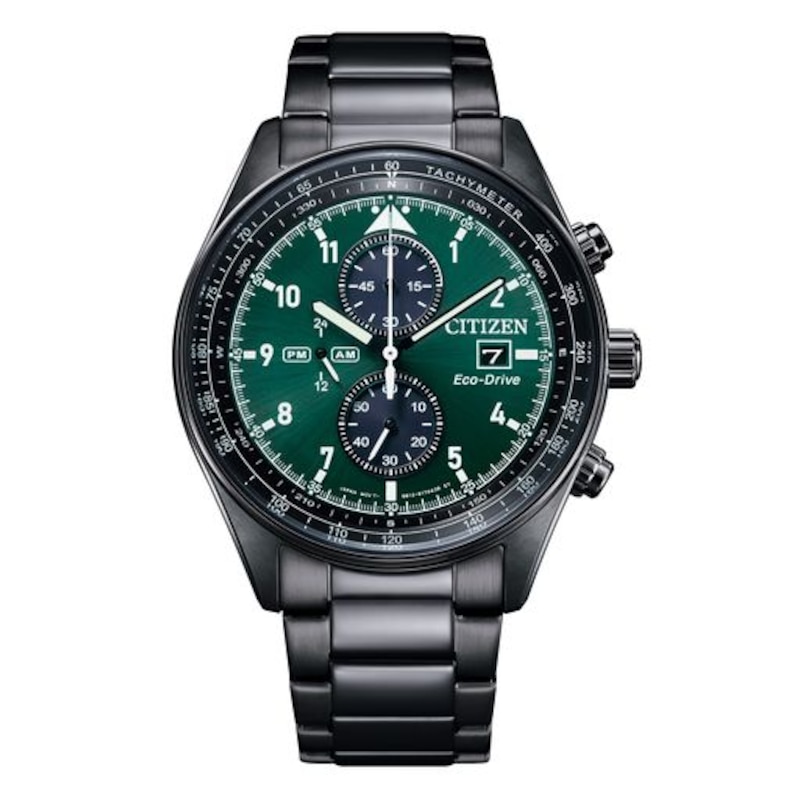 Main Image 1 of Citizen Eco-Drive Men's Black IP Bracelet Watch