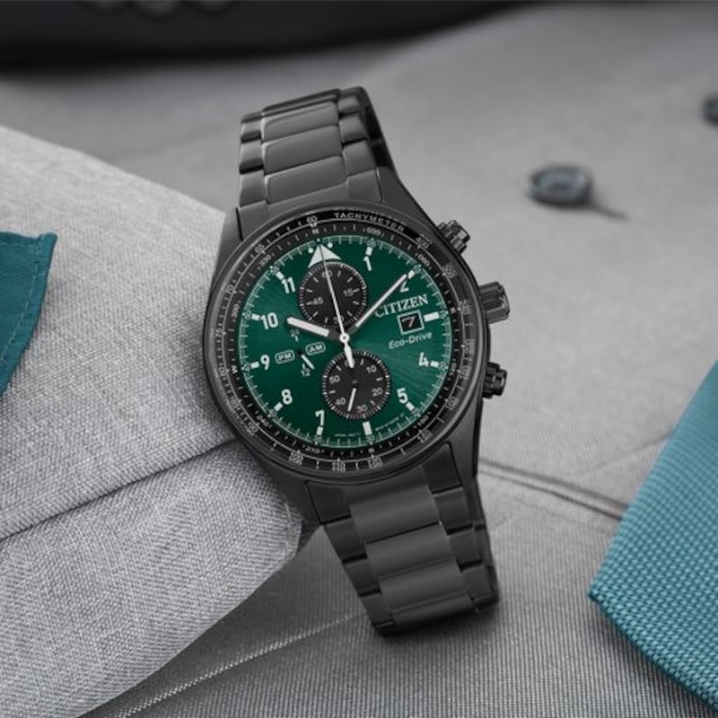 Main Image 4 of Citizen Eco-Drive Men's Black IP Bracelet Watch