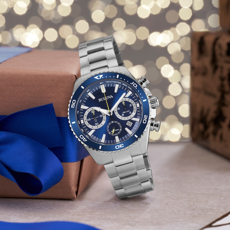 Main Image 5 of Bulova High Precision Chronograph Men's Stainless Steel Bracelet Watch