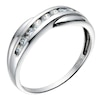 Thumbnail Image 1 of 9ct white gold cubic zirconia cross over eternity ring