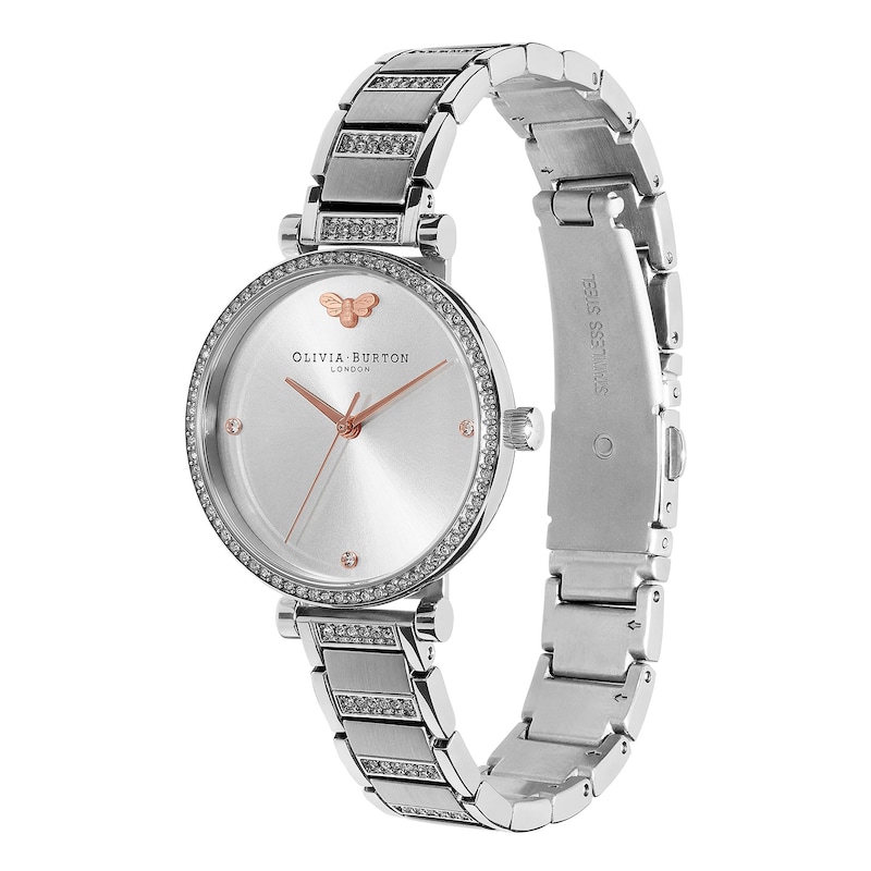 Main Image 2 of Olivia Burton Ladies' Stainless Steel Stone Set Watch