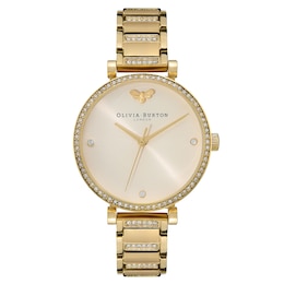 Olivia Burton Ladies' Gold Stainless Steel Stone Set Watch