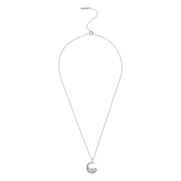 Olivia Burton Celestial Silver & Crystal Moon Pendant