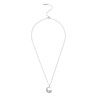 Olivia Burton Celestial Silver Crystal Moon Pendant