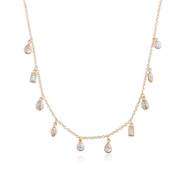 Olivia Burton Gold Tone Classic Crystal Charm Station Necklace