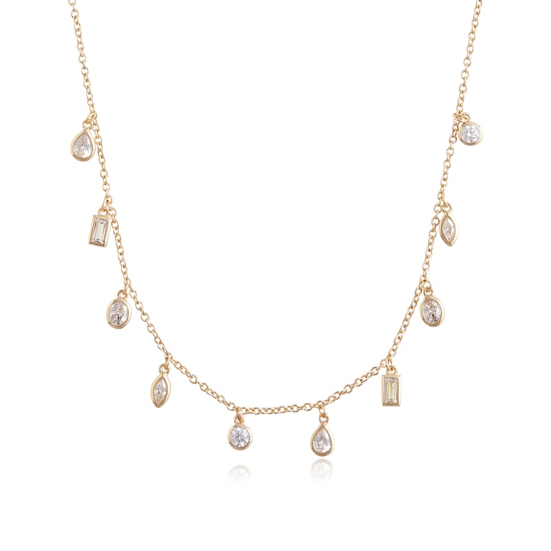 Main Image 1 of Olivia Burton Gold Tone Classic Crystal Charm Station Necklace