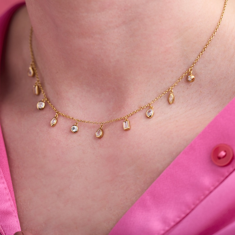Main Image 2 of Olivia Burton Gold Tone Classic Crystal Charm Station Necklace