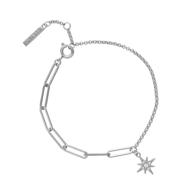 Olivia Burton Celestial Silver & Crystal Star Bracelet