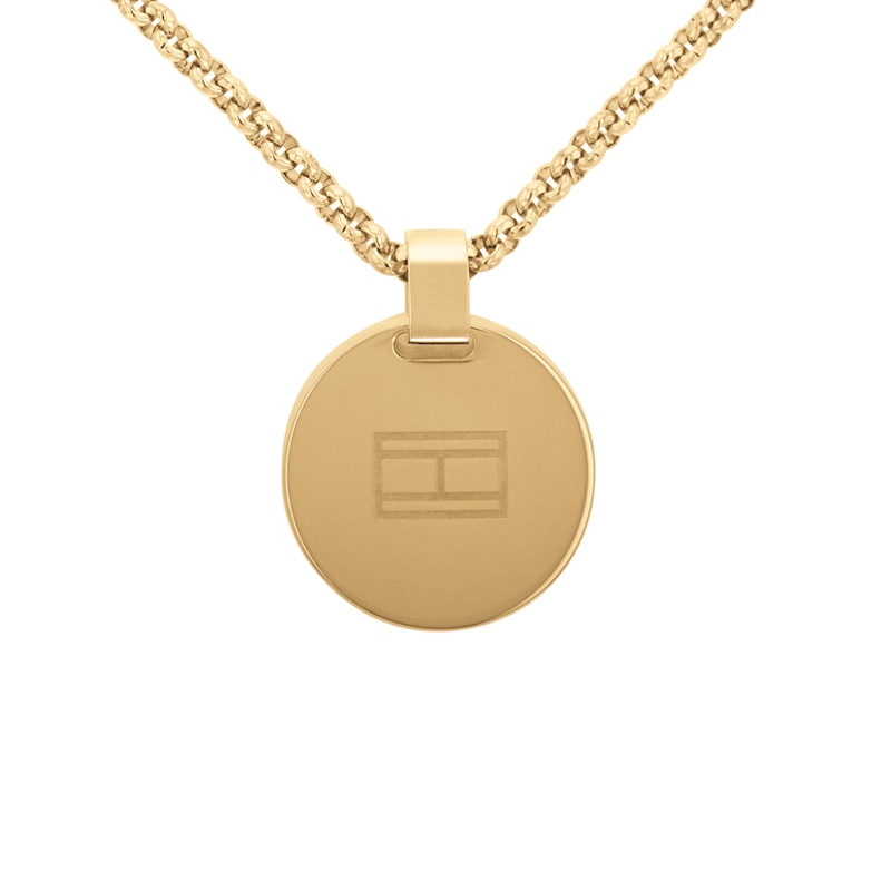 Main Image 2 of Tommy Hilfiger Adjustable Gold Tone IP & Black Onyx Pendant