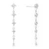 Thumbnail Image 1 of Sterling Silver & Cubic Zirconia Graduated Drop Earrings