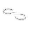 Thumbnail Image 2 of Sterling Silver & Cubic Zirconia Claw Set Half Hoop Earrings