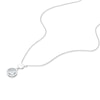 Thumbnail Image 2 of Sterling Silver & Cubic Zirconia Disc Pendant Necklace
