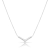 Thumbnail Image 0 of Sterling Silver & Cubic Zirconia Wishbone Shaped Necklace