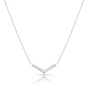 Thumbnail Image 1 of Sterling Silver & Cubic Zirconia Wishbone Shaped Necklace