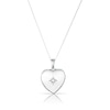 Thumbnail Image 0 of Sterling Silver & Cubic Zirconia Star Set Heart Round Locket