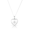Thumbnail Image 1 of Sterling Silver & Cubic Zirconia Star Set Heart Round Locket