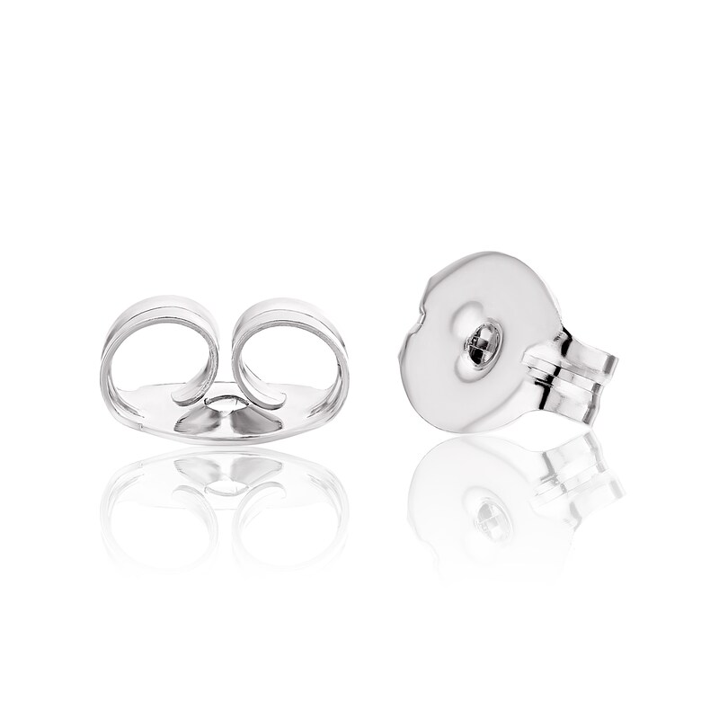 Main Image 2 of Sterling Silver CZ & Graduated Pearl Circle Stud Earrings