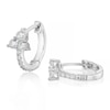 Thumbnail Image 1 of Sterling Silver & Cubic Zirconia Huggie Hoop Earrings
