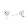 Thumbnail Image 1 of Sterling Silver Heart Shaped Cubic Zirconia Stud Earrings