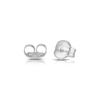 Thumbnail Image 2 of Sterling Silver Heart Shaped Cubic Zirconia Stud Earrings