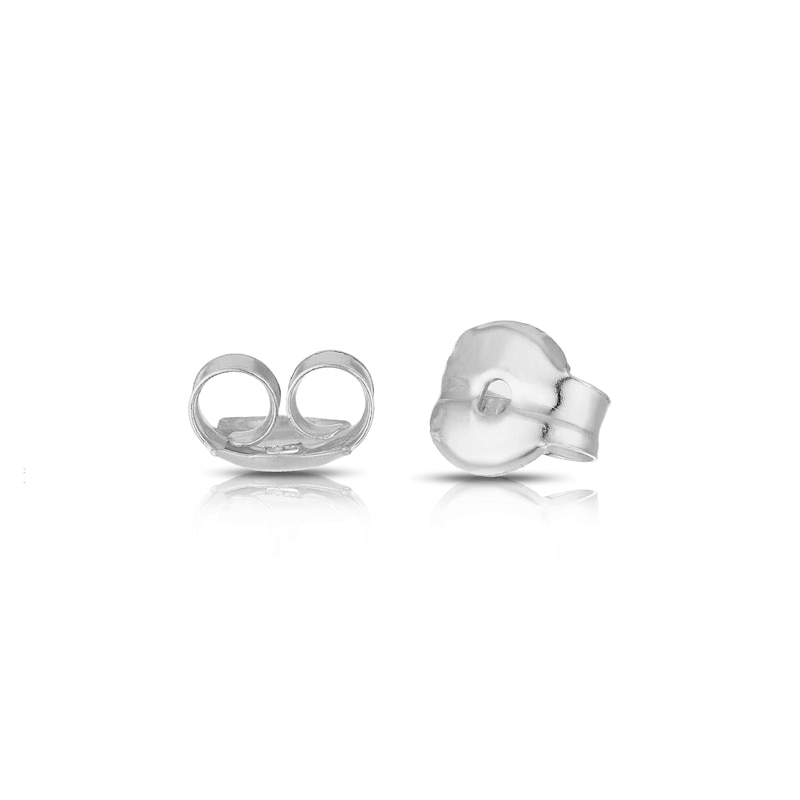 Main Image 2 of Sterling Silver Heart Shaped Cubic Zirconia Stud Earrings