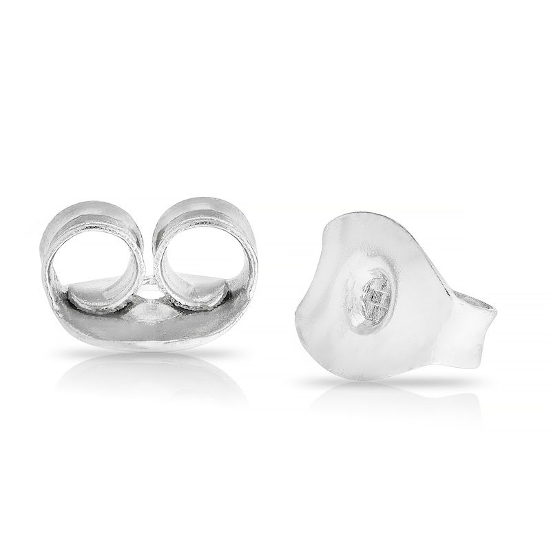 Sterling Silver CZ Primrose February Birth Flower Earrings