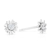 Thumbnail Image 0 of Sterling Silver CZ Daisy April Birth Flower Earrings
