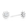 Thumbnail Image 1 of Sterling Silver CZ Daisy April Birth Flower Earrings
