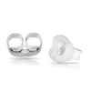 Thumbnail Image 2 of Sterling Silver CZ Waterlily July Birth Flower Stud Earrings