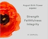 Thumbnail Image 3 of Sterling Silver CZ Poppy August Birth Flower Stud Earrings