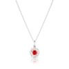 Thumbnail Image 1 of Sterling Silver CZ Carnation January Birth Flower Necklace