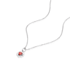 Thumbnail Image 2 of Sterling Silver CZ Carnation January Birth Flower Necklace