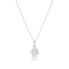 Thumbnail Image 1 of Sterling Silver CZ Daisy April Birth Flower Necklace