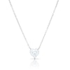 Thumbnail Image 0 of Sterling Silver Heart Shaped Cubic Zirconia Necklace