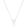 Thumbnail Image 1 of Sterling Silver Heart Shaped Cubic Zirconia Necklace