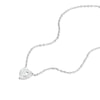 Thumbnail Image 2 of Sterling Silver Heart Shaped Cubic Zirconia Necklace