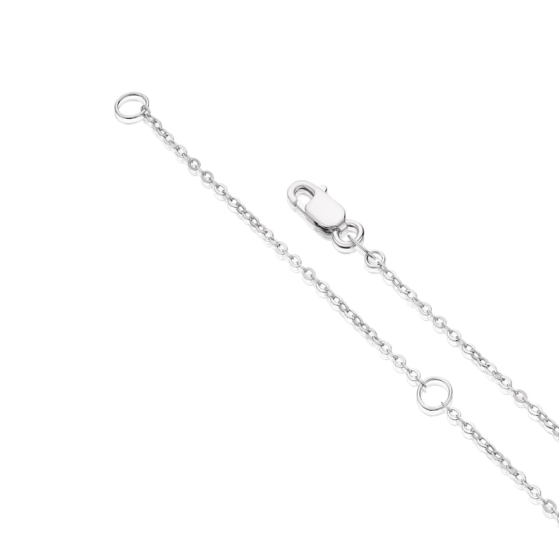 Main Image 3 of Sterling Silver Heart Shaped Cubic Zirconia Necklace