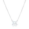 Thumbnail Image 0 of Sterling Silver Emerald Shaped Cubic Zirconia Necklace