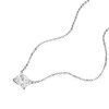 Thumbnail Image 1 of Sterling Silver Emerald Shaped Cubic Zirconia Necklace