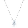 Thumbnail Image 1 of Sterling Silver Pear Shaped Cubic Zirconia Necklace