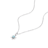 Thumbnail Image 2 of Sterling Silver CZ Daffodils March Birth Flower Necklace