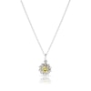 Thumbnail Image 1 of Sterling Silver CZ Chrysanthemum November Birth Flower Necklace