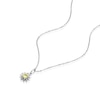 Thumbnail Image 2 of Sterling Silver CZ Chrysanthemum November Birth Flower Necklace