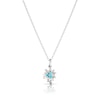 Thumbnail Image 1 of Sterling Silver CZ Holly December Birth Month Necklace
