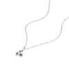 Thumbnail Image 1 of Sterling Silver CZ Hawthorn May Birth Flower Necklace