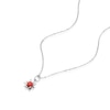 Thumbnail Image 1 of Sterling Silver CZ Waterlily July Birth Flower Necklace