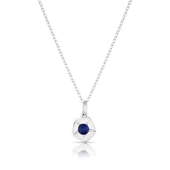 Sterling Silver Aster September Birth Flower Necklace